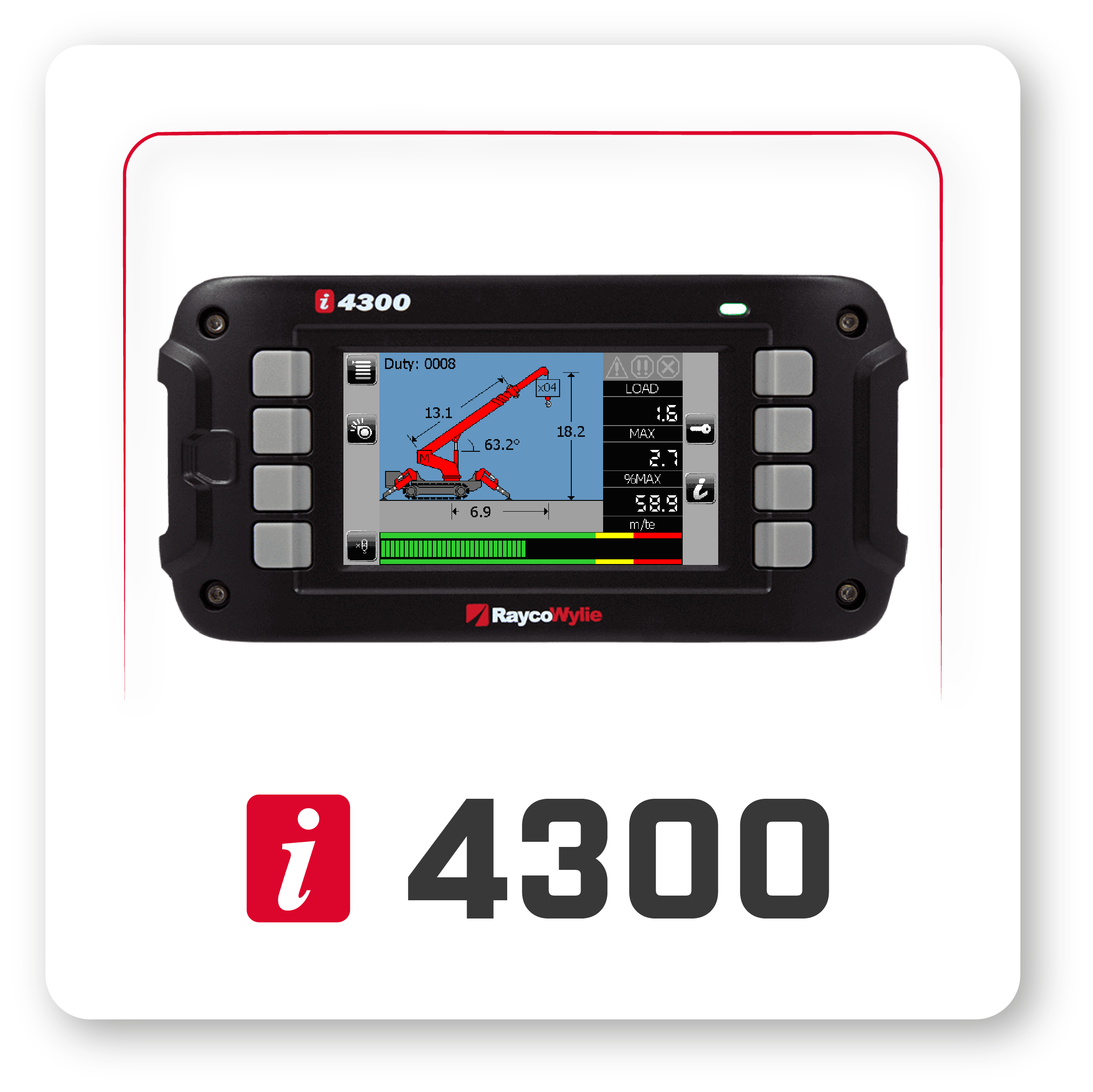 جرثقیل مانیتور raycowylie چند رنگ i4300 – ۴.۳ اینچ PN:3D1300